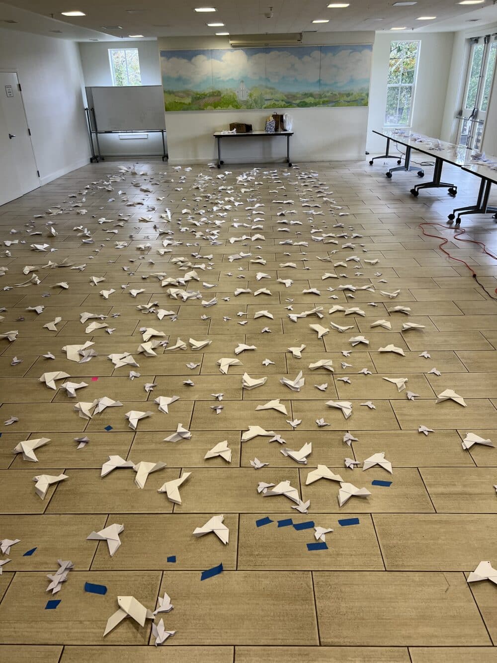 Origami Doves Easter Stage Design