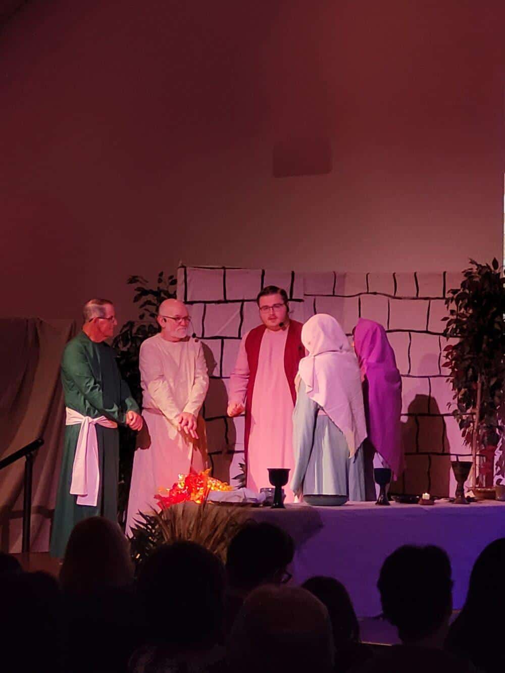 Compleion Rites Stage Background A Visual and Spiritual Odyssey - Church Stage Design Ideas